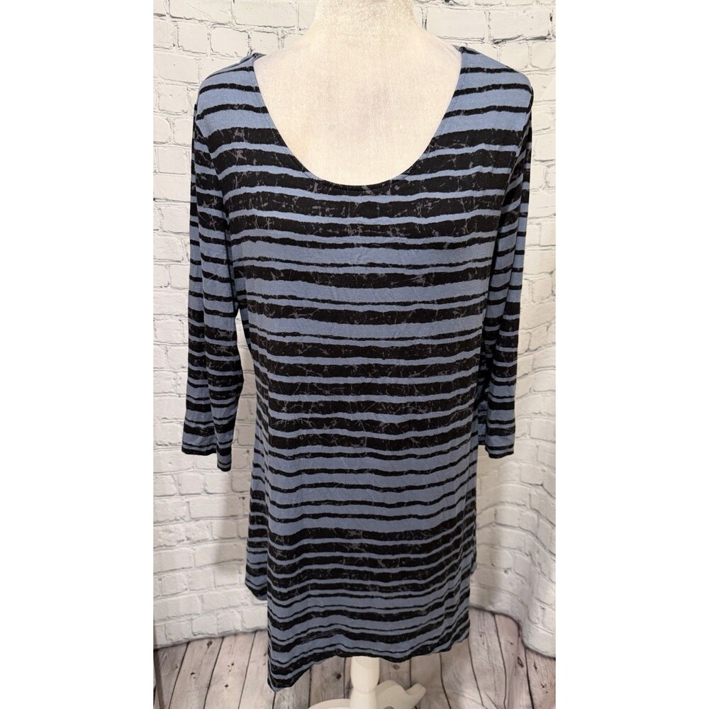 Soma Live Loungewear Striped 3/4 Sleeve Rayon Blend Tunic Size Large